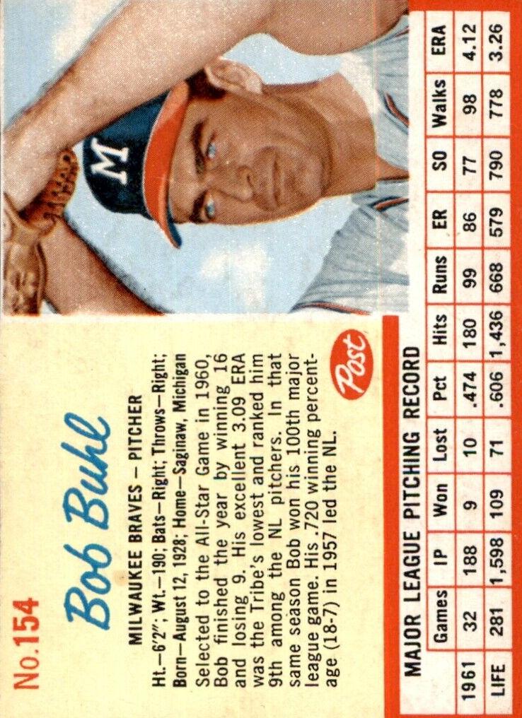 1962 Bob Buhl #154