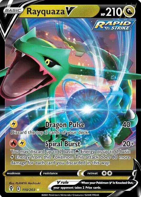 Rayquaza V 2021 Pokemon Evolving Skies