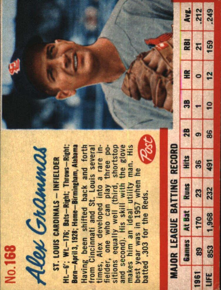1962 Alex Grammas #168