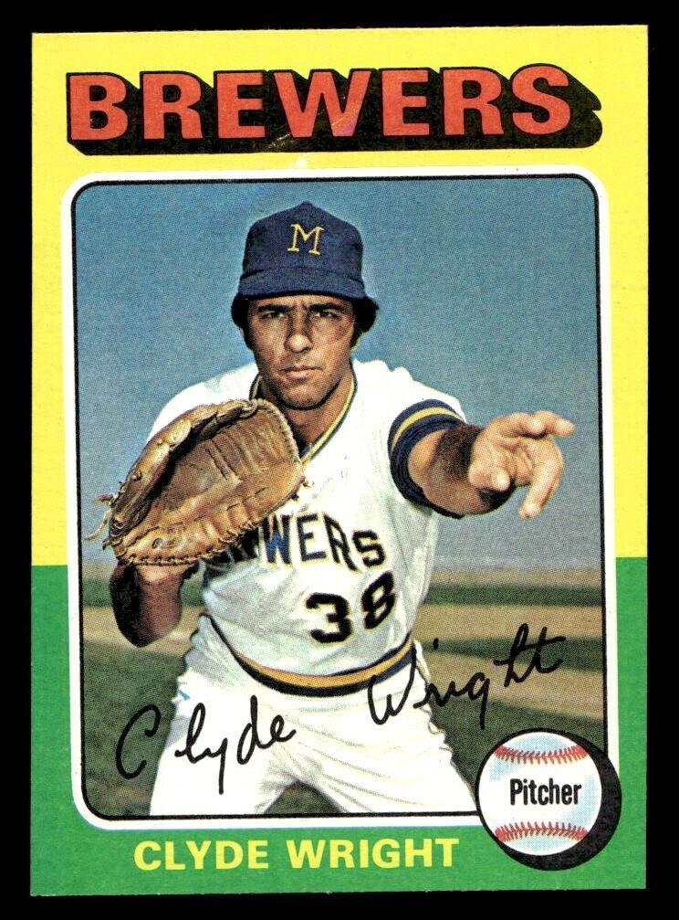 1975 Topps Mini Clyde Wright #408 card