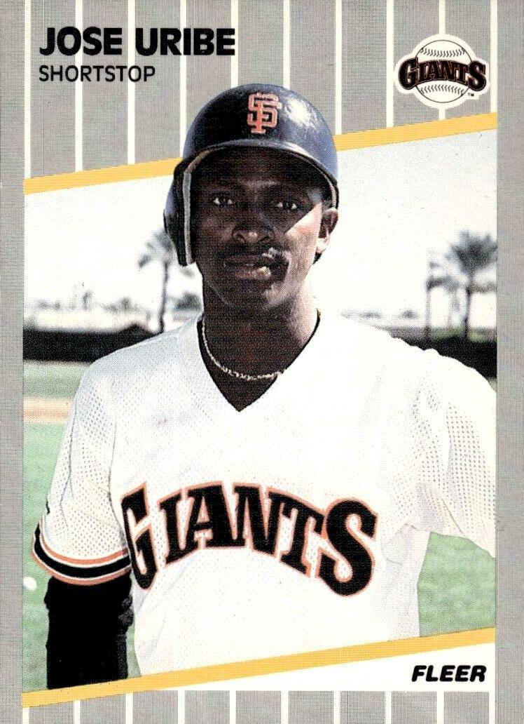 Jose Uribe 1989 Fleer Baseball