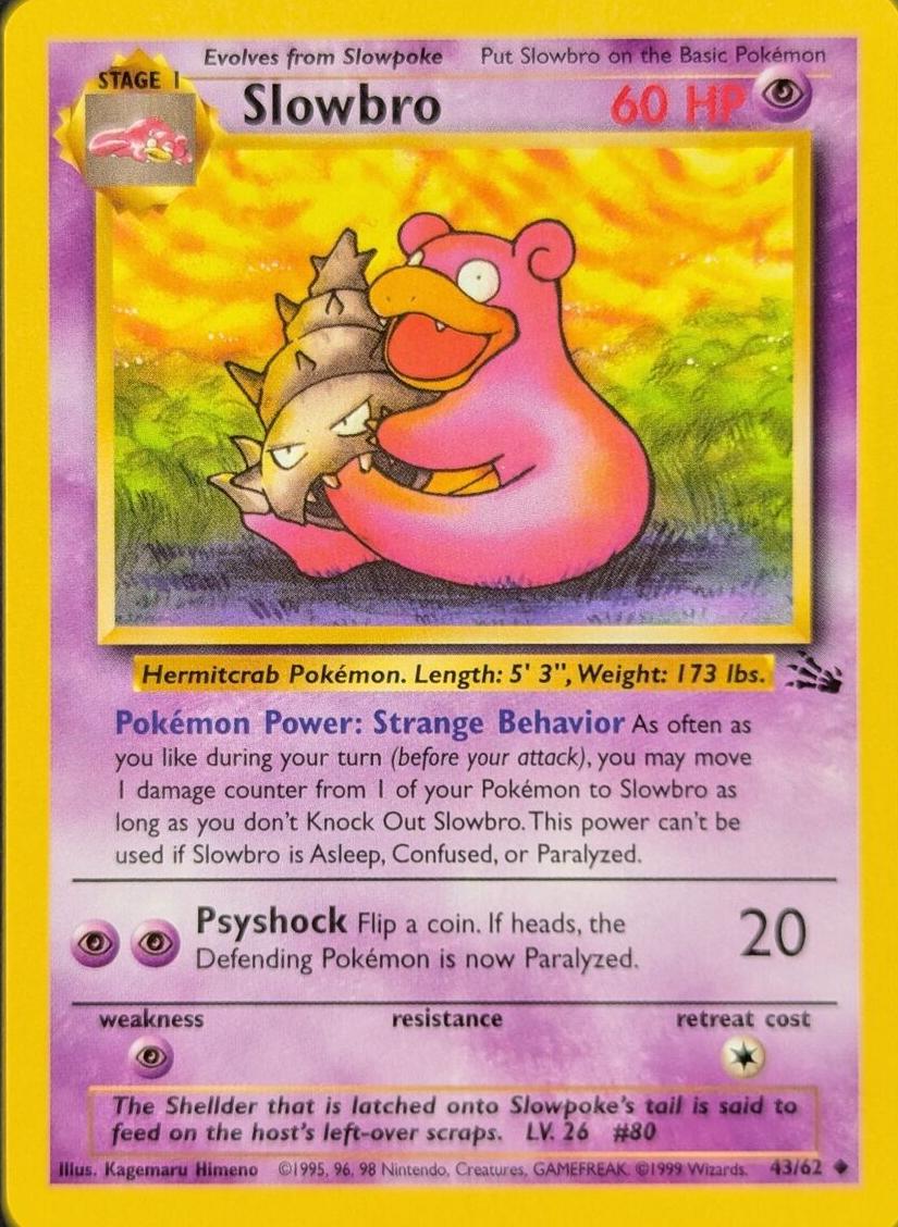 Slowbro 1999 Pokemon Fossil