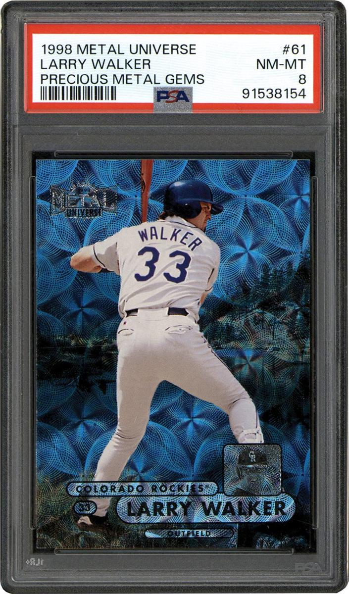 1998 Metal Universe Baseball Precious Metal Gems Larry Walker #61 PSA 7.5