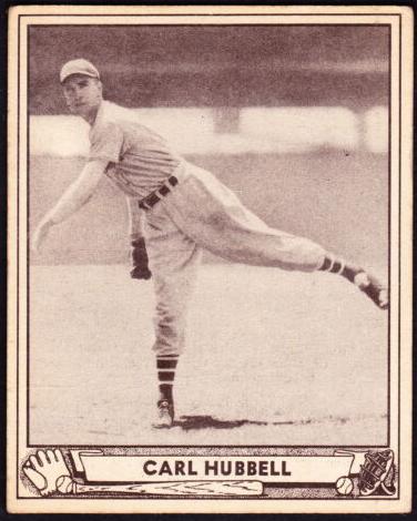 1940 Play Ball Carl Hubbell #87 card