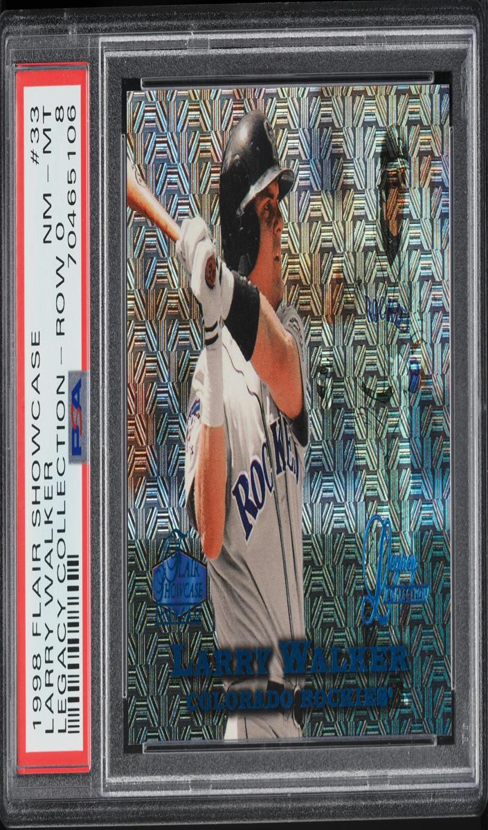 1998 Flair Showcase Baseball Row 0 Larry Walker #33 PSA 9
