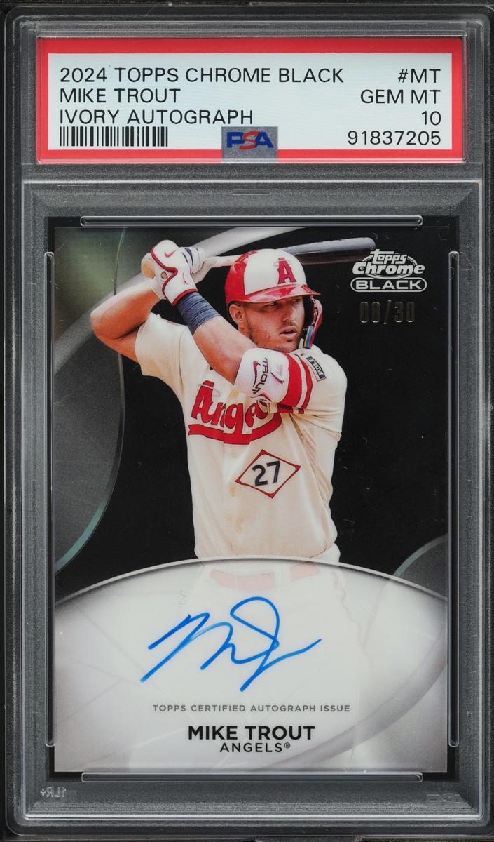 2024 Topps Chrome Black Baseball Mike Trout #CPA-MT PSA 10