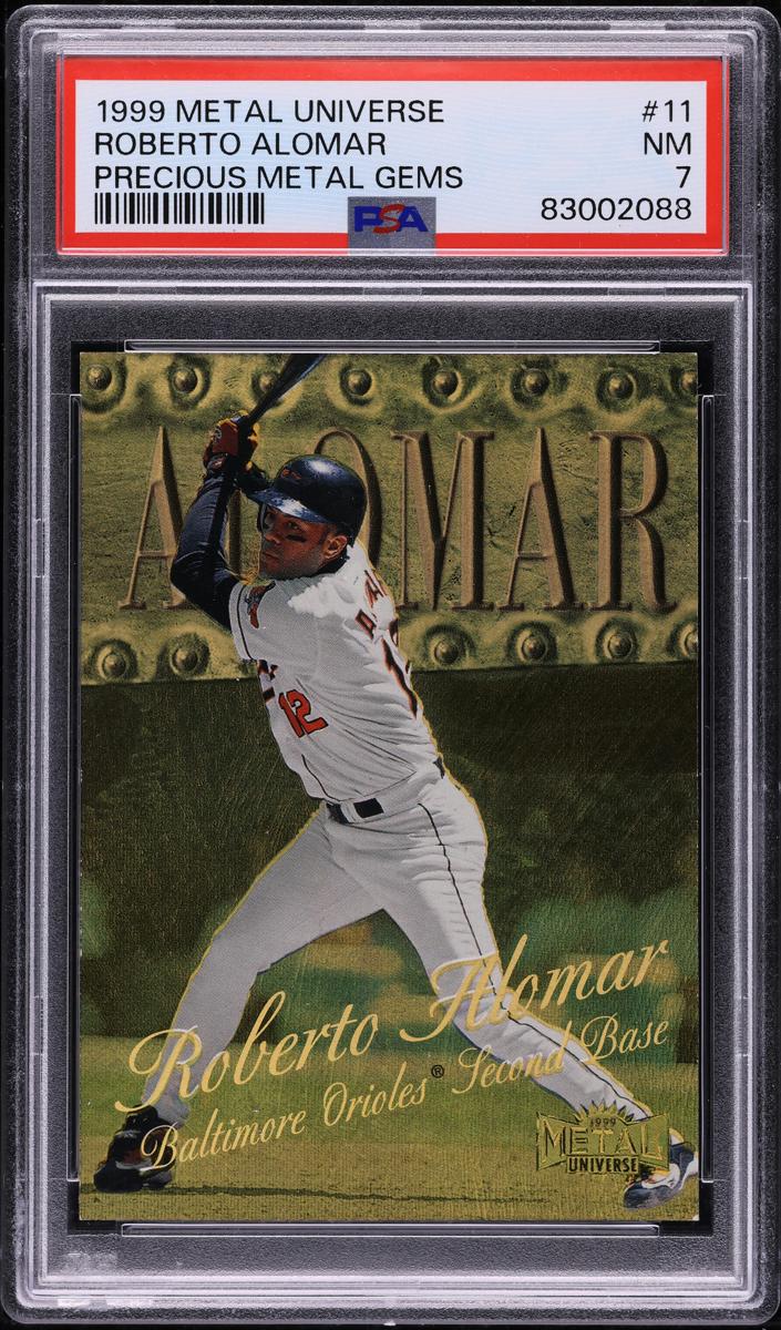 1999 Metal Universe Baseball Precious Metal Gems Roberto Alomar #11 PSA 7