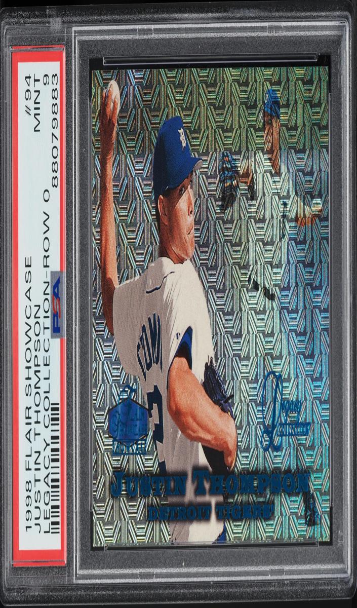 1998 Flair Showcase Baseball Row 0 Justin Thompson #94 BGS 5.5