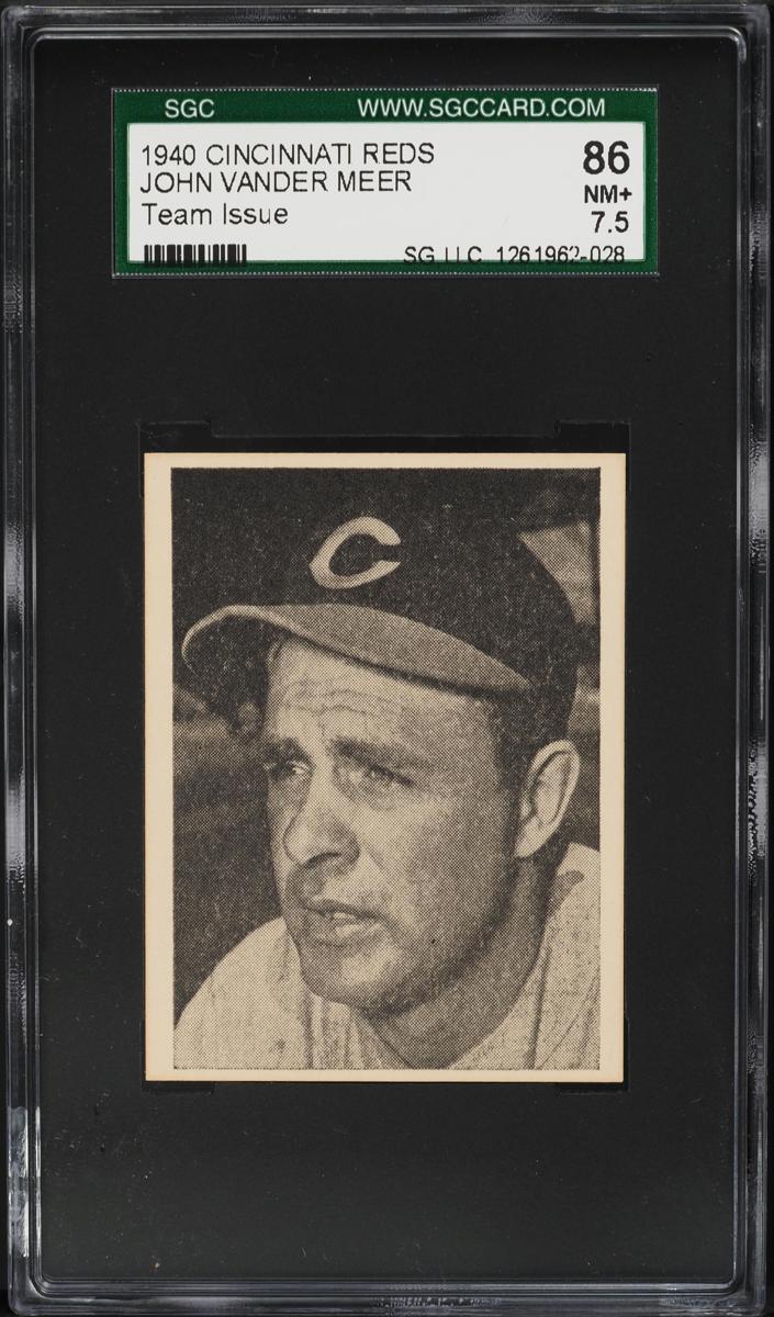 1940 Cincinnati Reds Team Issue Baseball John Vander Meer #NNO SGC 7.5