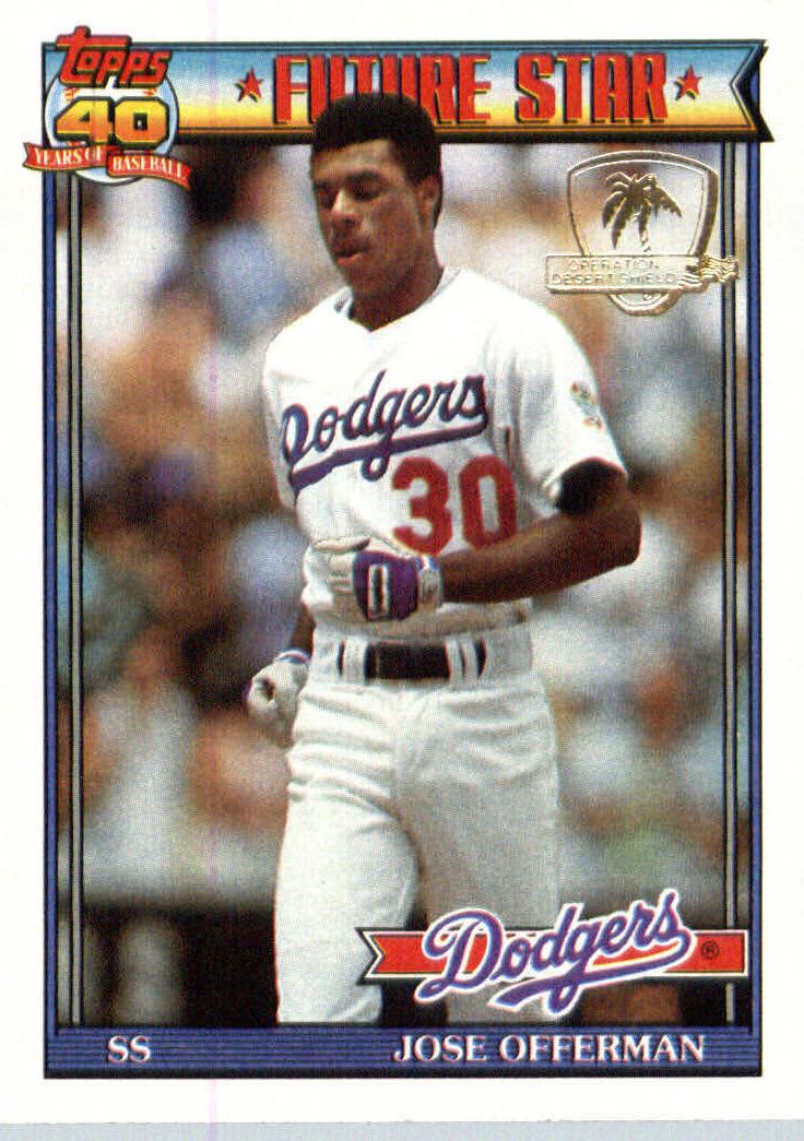 Jose Offerman 1991 Topps Desert Shield Baseball