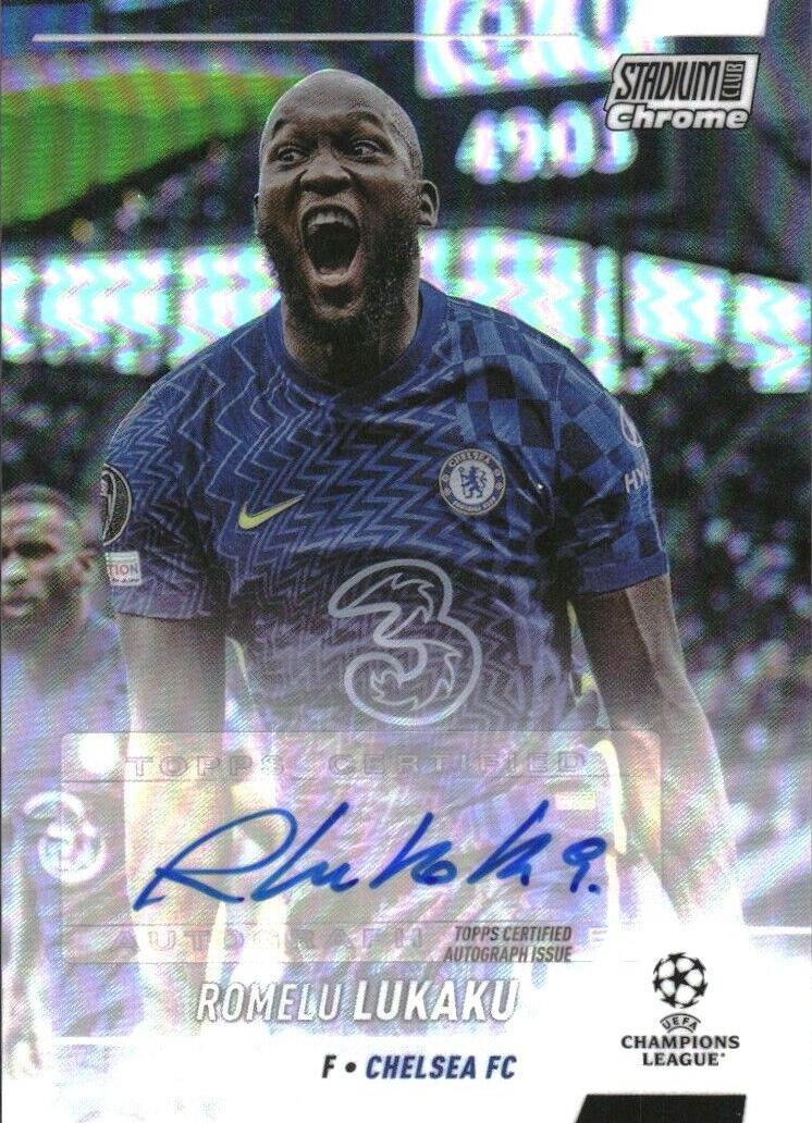 2021 Topps Stadium Club Chrome UEFA Champions League Romelu Lukaku #CA-RLU card
