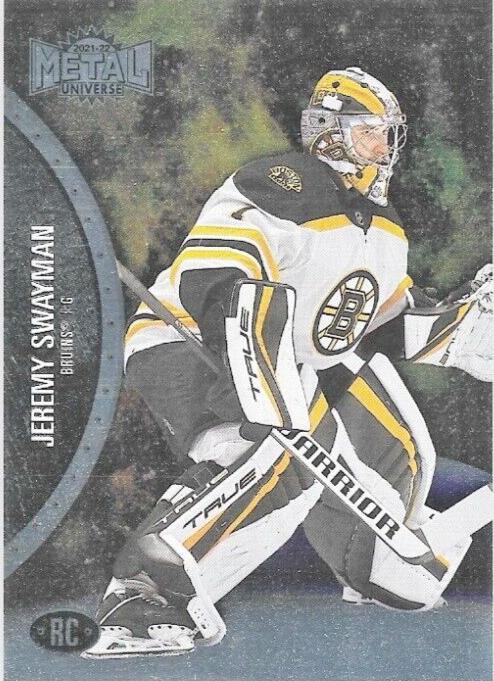 2021 Skybox Metal Universe Jeremy Swayman #170 card