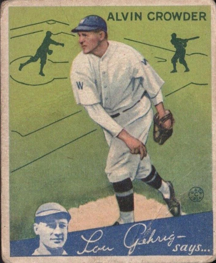 1934 Alvin Crowder #15
