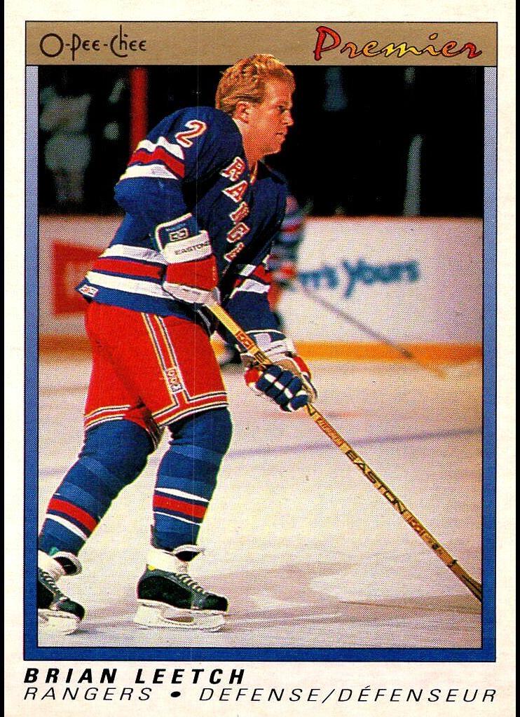 1990 O-Pee-Chee Premier Brian Leetch #61 card