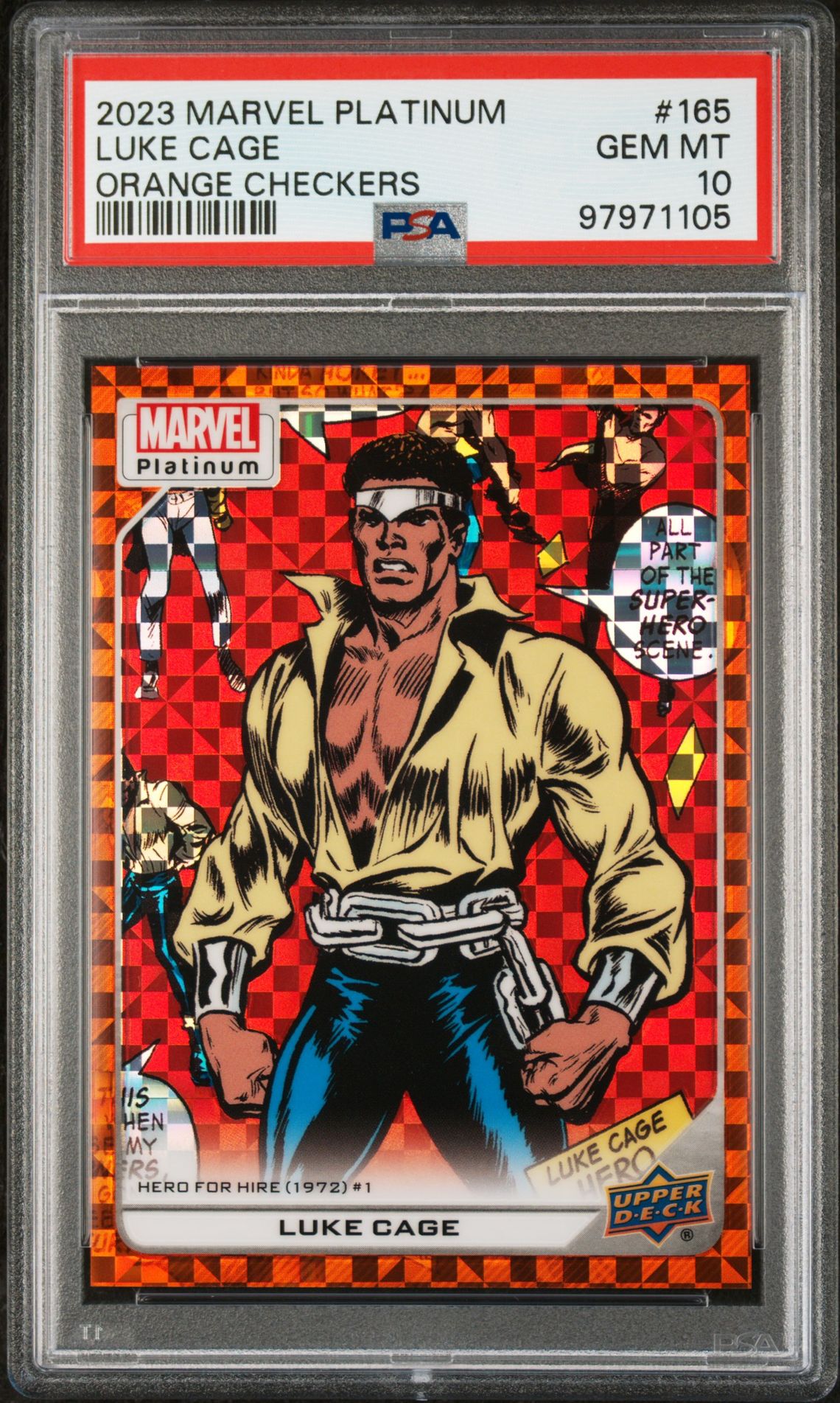 2023 Luke Cage [Orange Checkers] #165