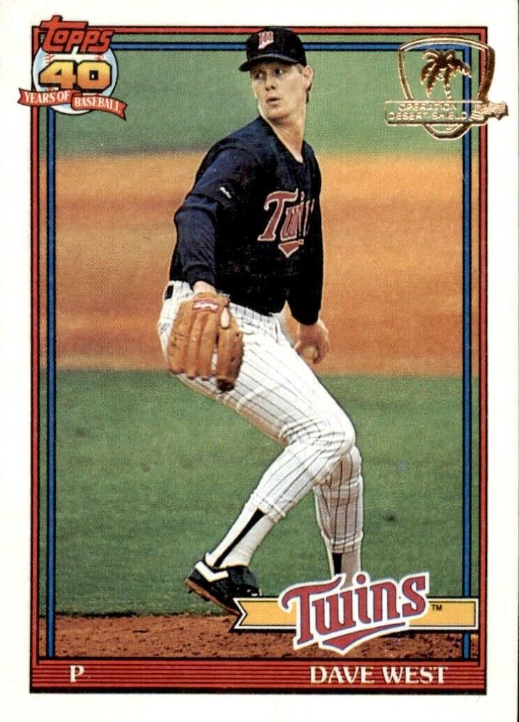 1991 Topps Dave West #578 card