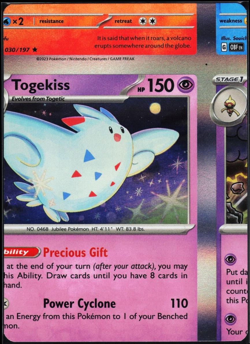 Togekiss Holo 2023 Pokemon Scarlet & Violet Obsidian Flames