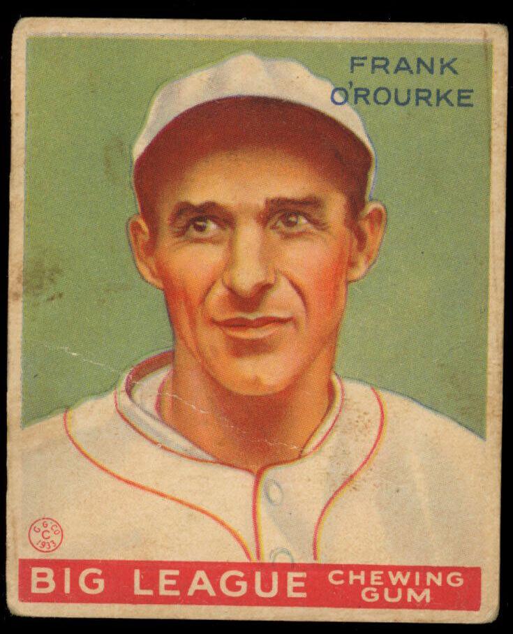 1933 Goudey Frank O'Rourke #87 card