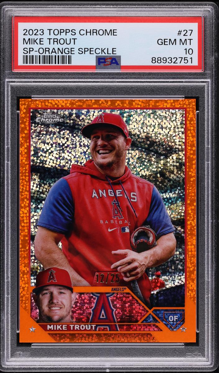 2023 Topps Chrome Baseball Orange Mike Trout #27