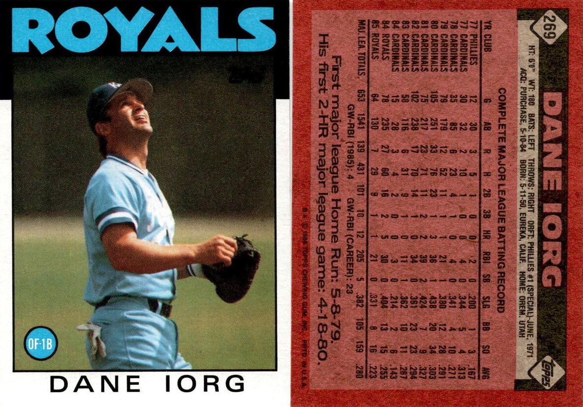 1986 Dane Iorg #269