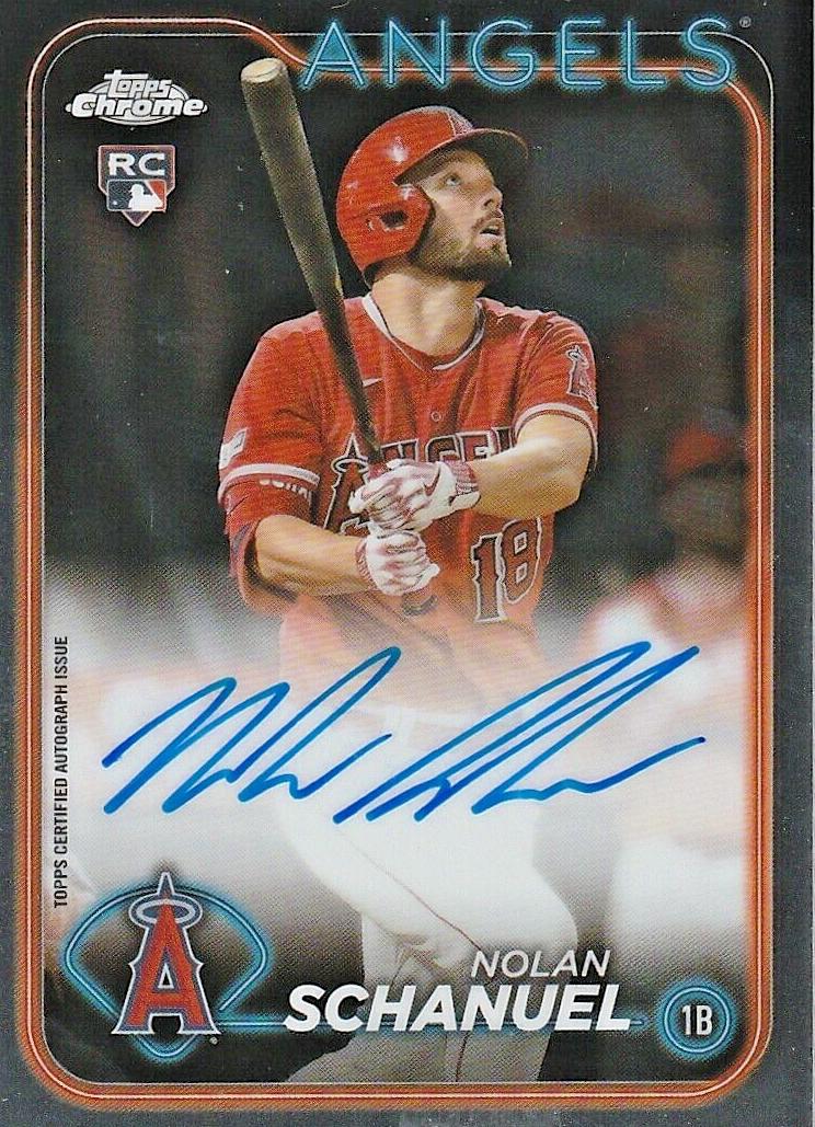 Nolan Schanuel 2024 Topps Chrome Rookie Autographs Baseball