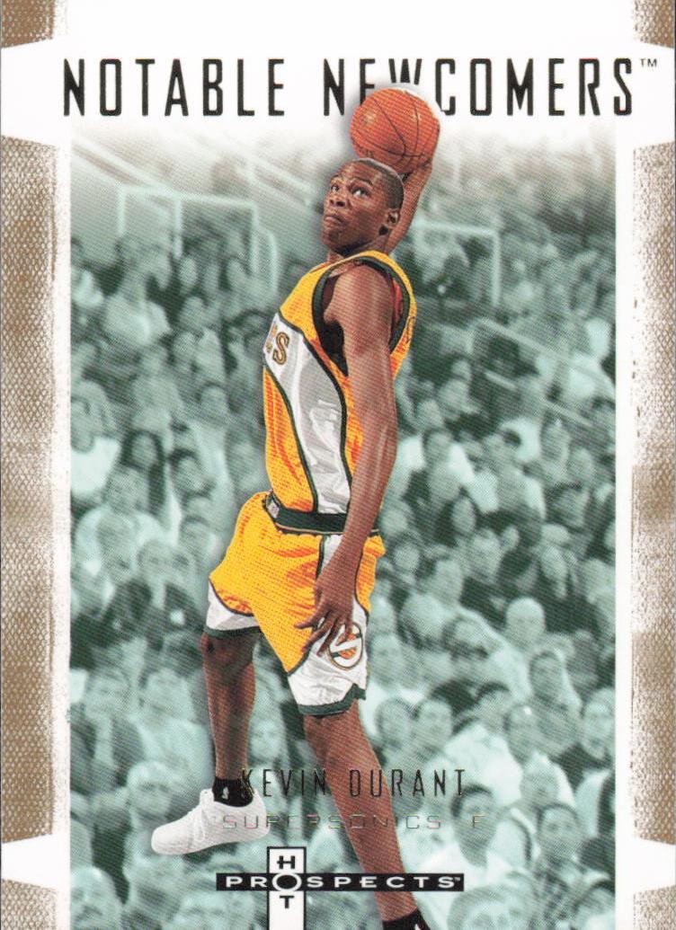 2007 Fleer Hot Prospects Notable Newcomers Kevin Durant #NN-1 card