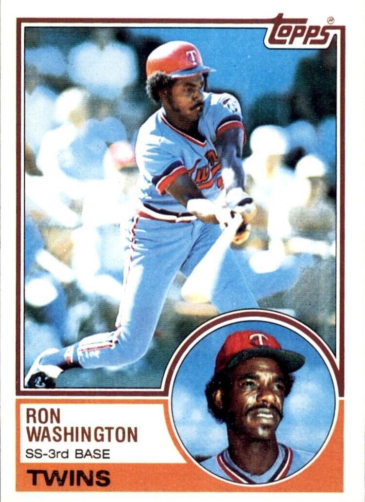 1983 Topps Ron Washington #458 card