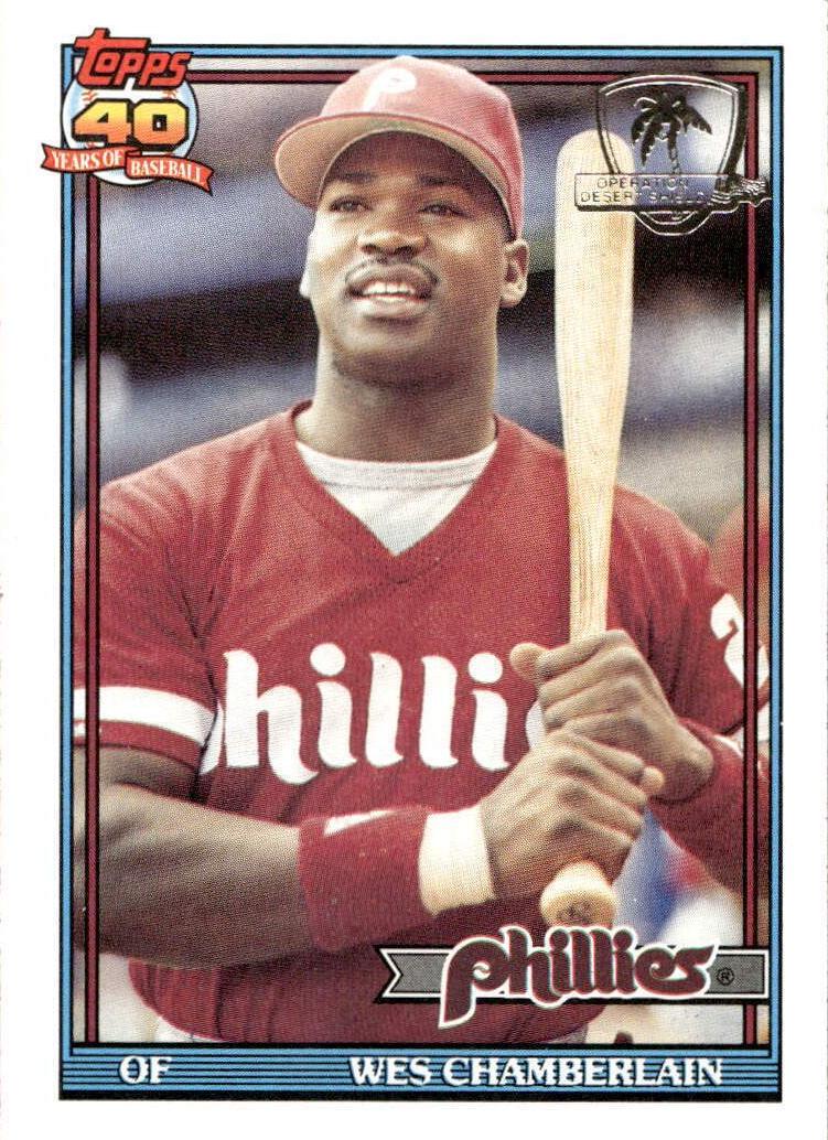 1991 Topps Wes Chamberlain #603 card