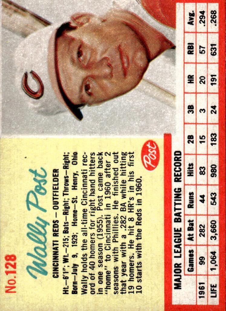 1962 Wally Post #128