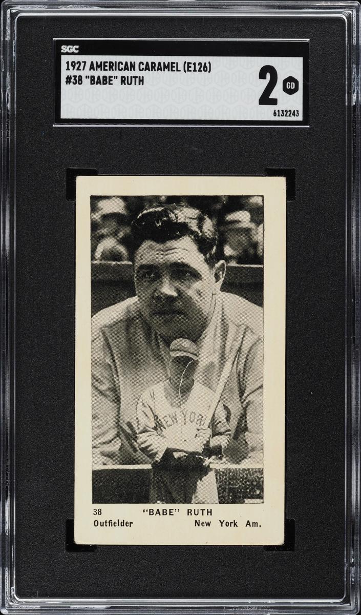 1927 E126 American Caramel Baseball "Babe" Ruth #38 SGC 1.5