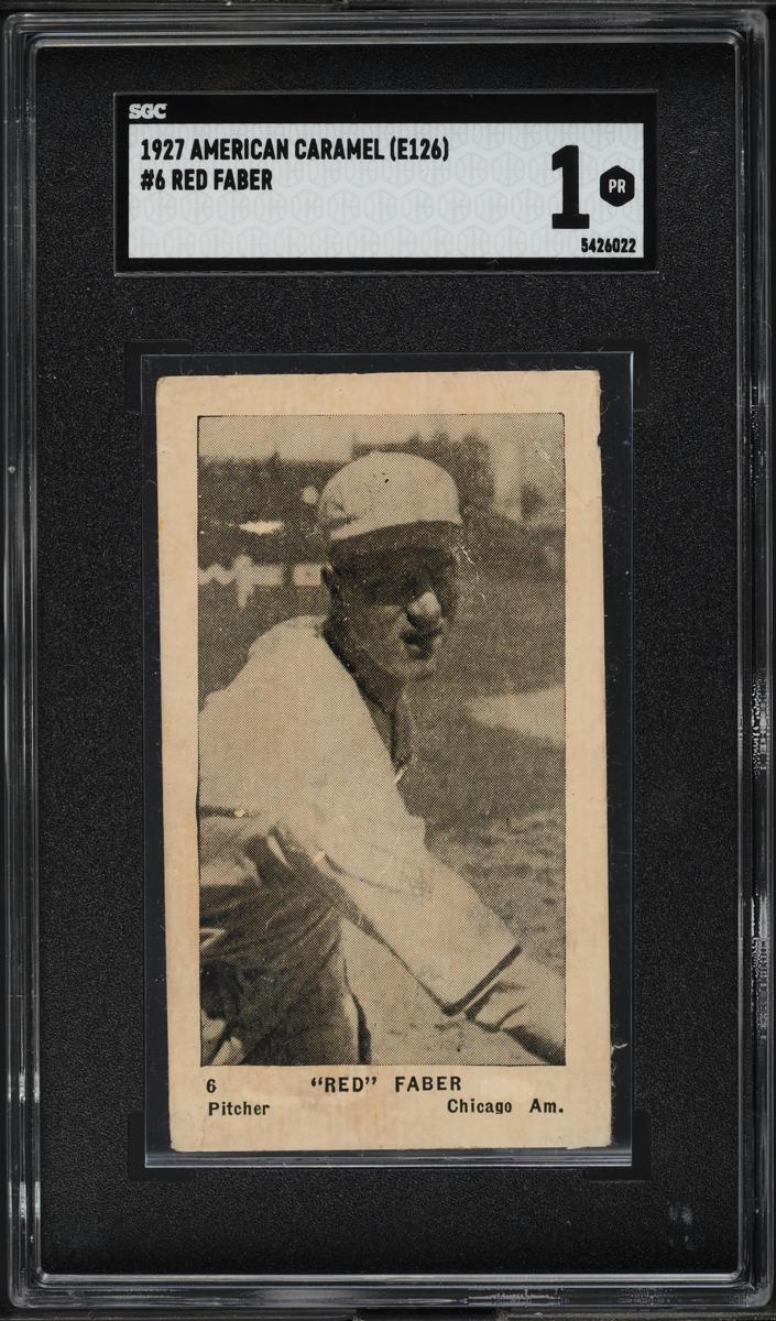 1927 E126 American Caramel Baseball "Red" Faber #6