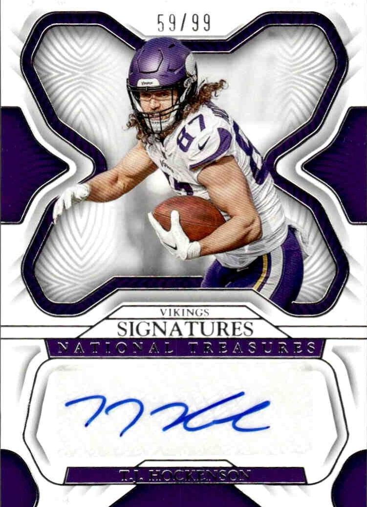 2022 Panini National Treasures T.J. Hockenson #SIG-TJH card