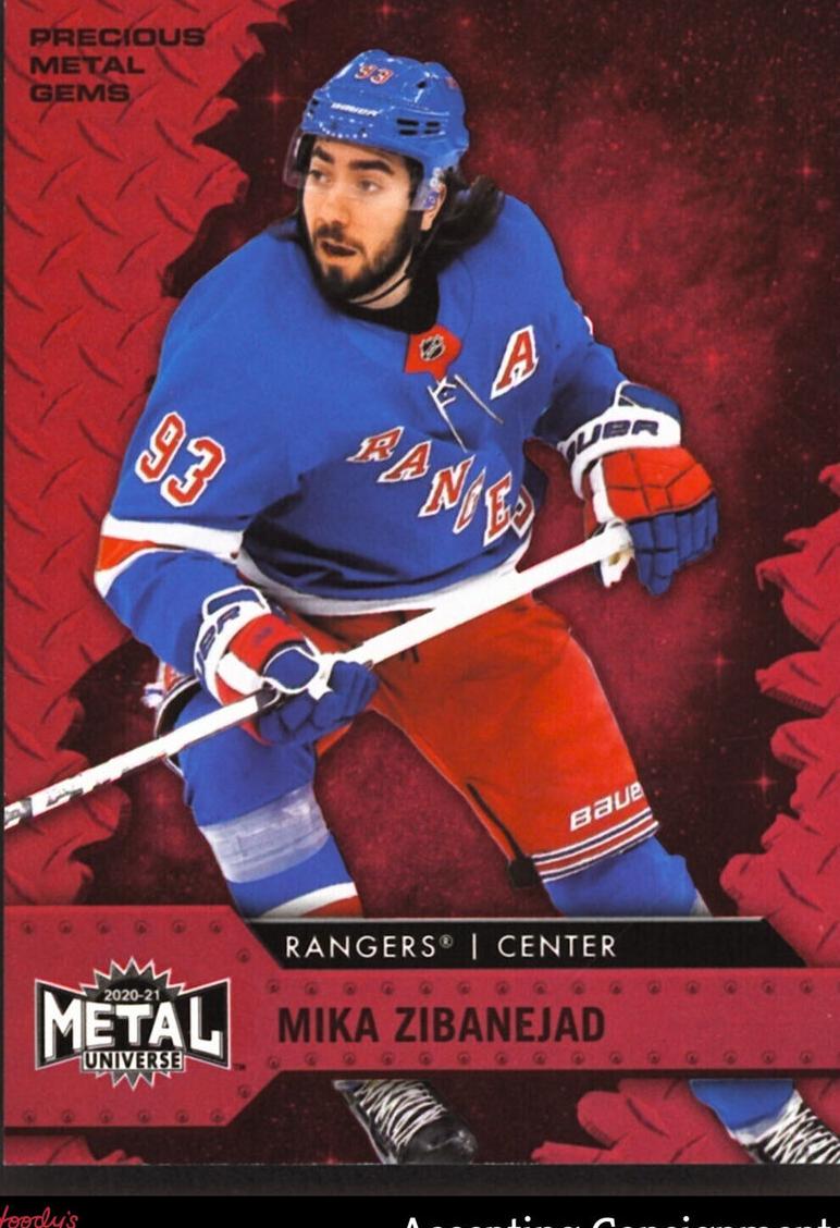 2020 Skybox Metal Universe Mika Zibanejad [Green] #93 card