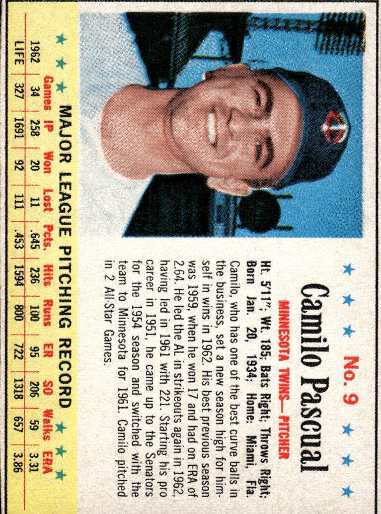 1963 Camilo Pascual #9