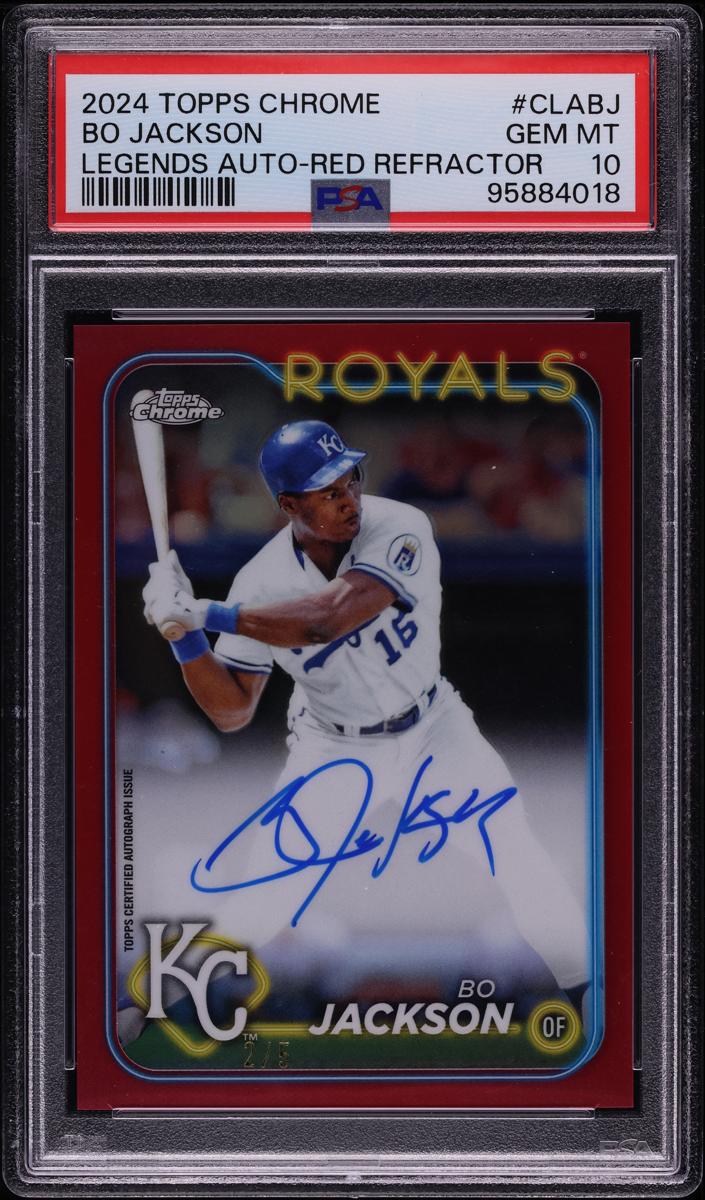 2024 Topps Chrome Baseball Red Bo Jackson #CLA-BJ PSA 10