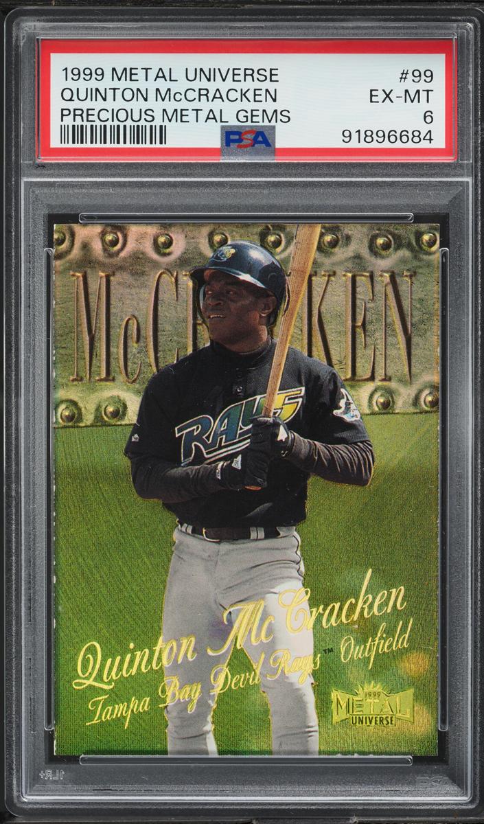 1999 Metal Universe Baseball Precious Metal Gems Quinton McCracken #99 PSA 5.5