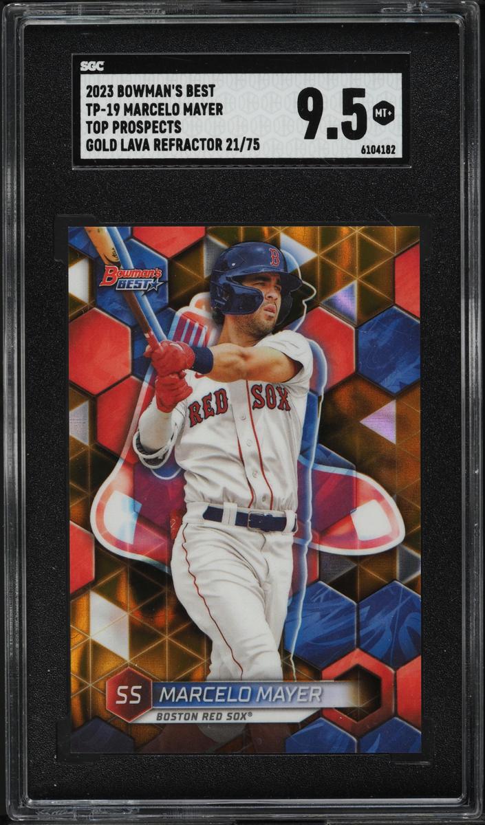 2023 Bowman's Best Baseball Gold Lava Marcelo Mayer #TP-19 PSA 8.5