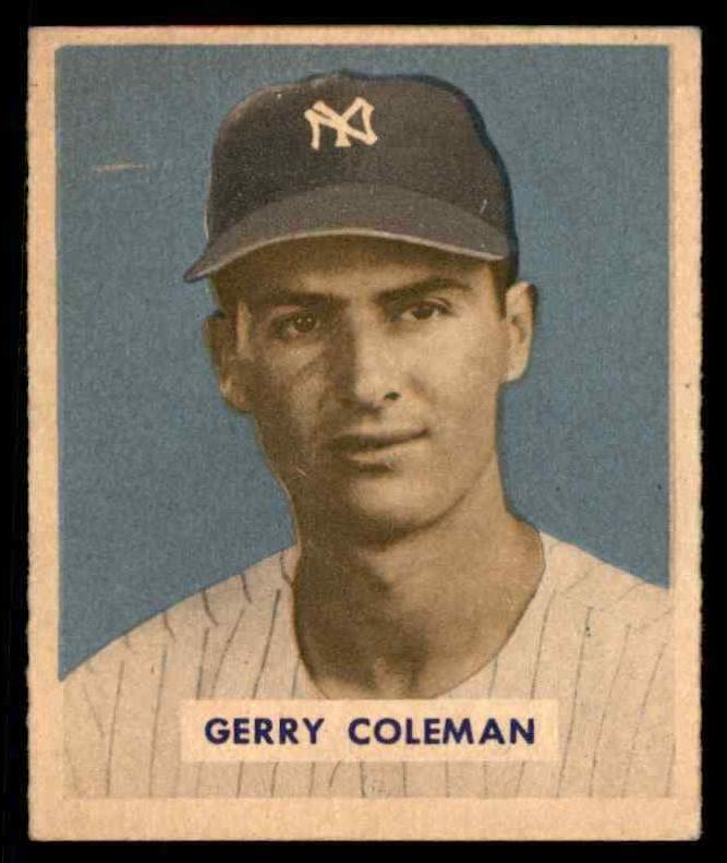 Jerry Coleman 1949 Bowman Baseball 225 Base image