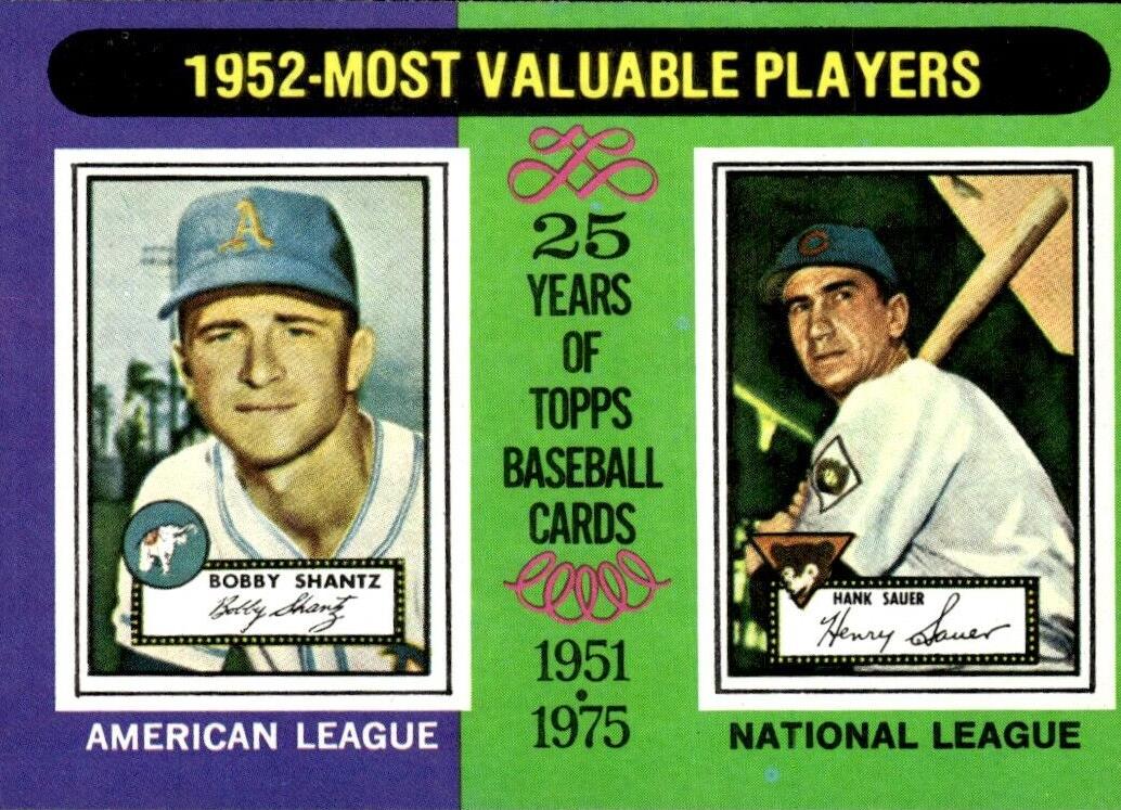 1952 MVP's - 1975 Topps Baseball