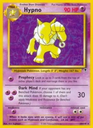 2002 Pokemon LEGENDARY COLLECTION #25 Hypno front