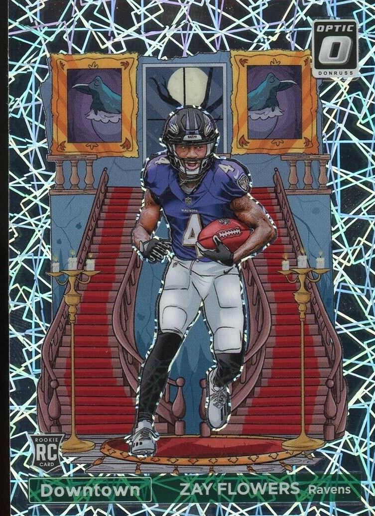Zay Flowers 2023 Donruss Optic Downtown! Football
