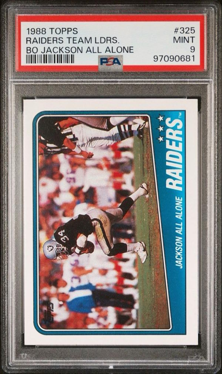 Bo Jackson 1988 Topps Raiders Team Leaders Jackson All Alone Football