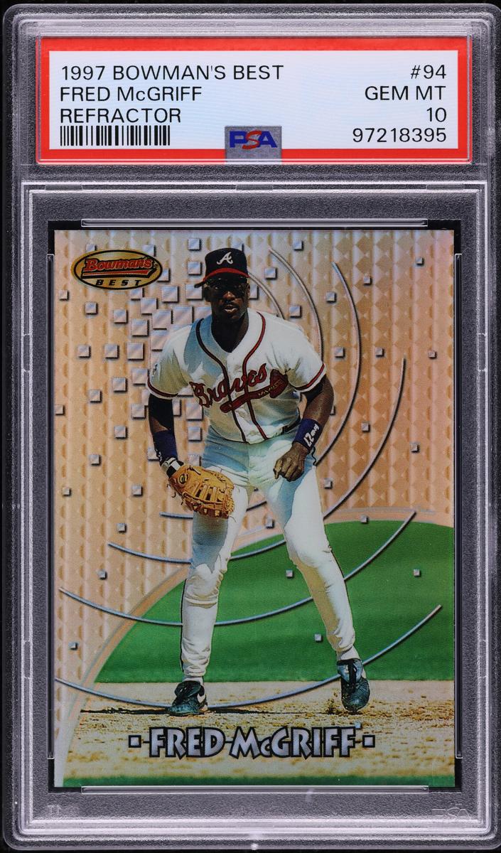 1997 Bowman's Best Baseball Refractor Fred McGriff #94 PSA 10