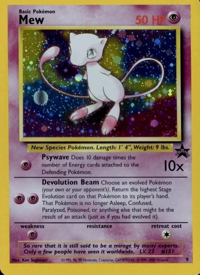 2000 Pokemon Black #9 Mew front