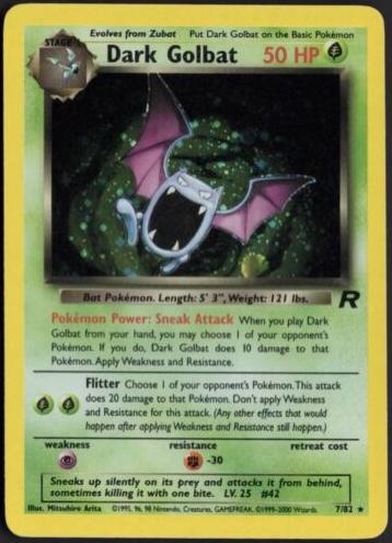 Dark Golbat Holo 2000 Pokemon Team Rocket