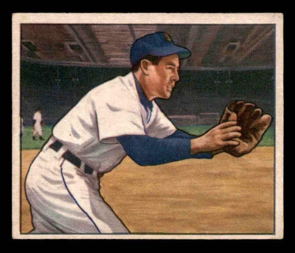 1950 Bowman Eddie Lake [Without Copyright] #240 card