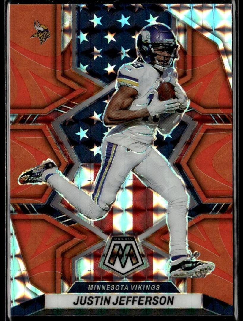 2022 Panini Mosaic Justin Jefferson [Reactive Orange] #264 card