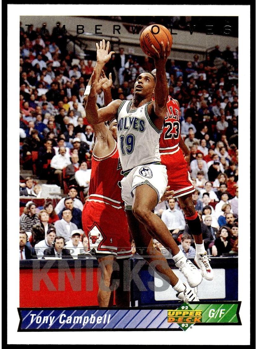 1992 Upper Deck Tony Campbell #182 card