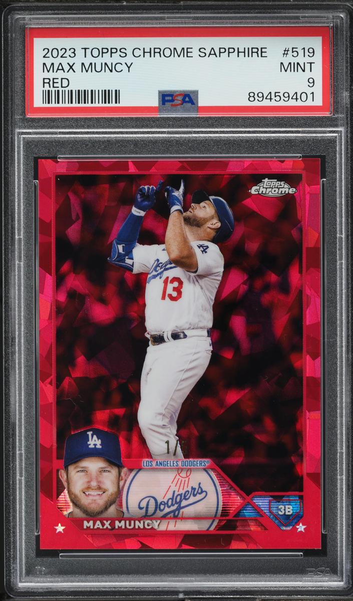 2023 Topps Chrome Sapphire Edition Baseball Red Max Muncy #519 PSA 8.5