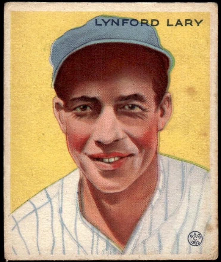 1933 Goudey Lynford Lary [File, Copyright] #193 card